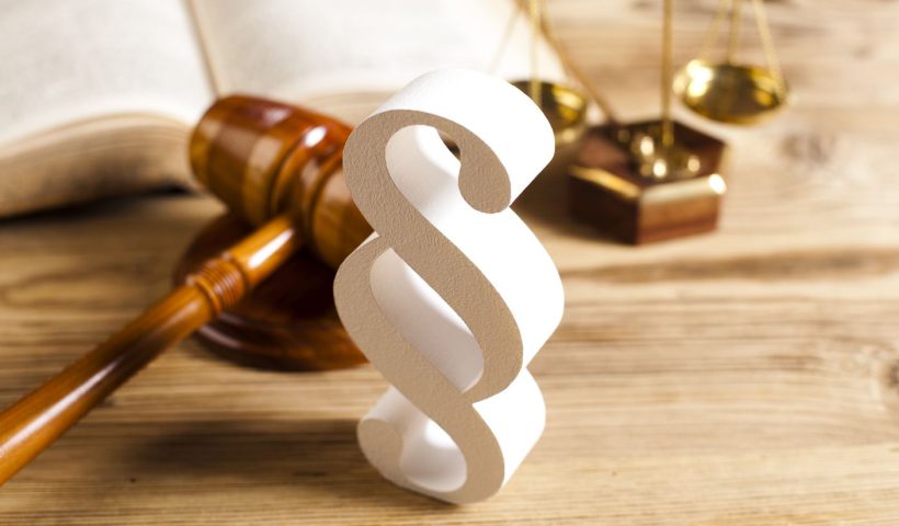 Wooden gavel barrister, justice concept, paragraph