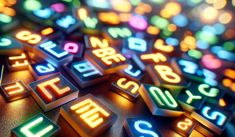 litery podświetlane led